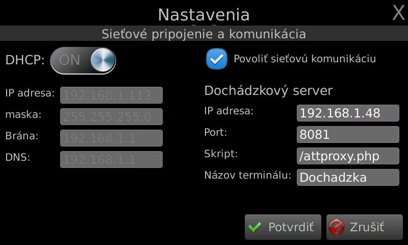 ATT-990 - nastavenia DHCP