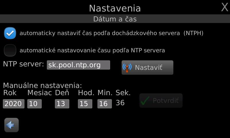 Nastavenie dátumu a času STL.one