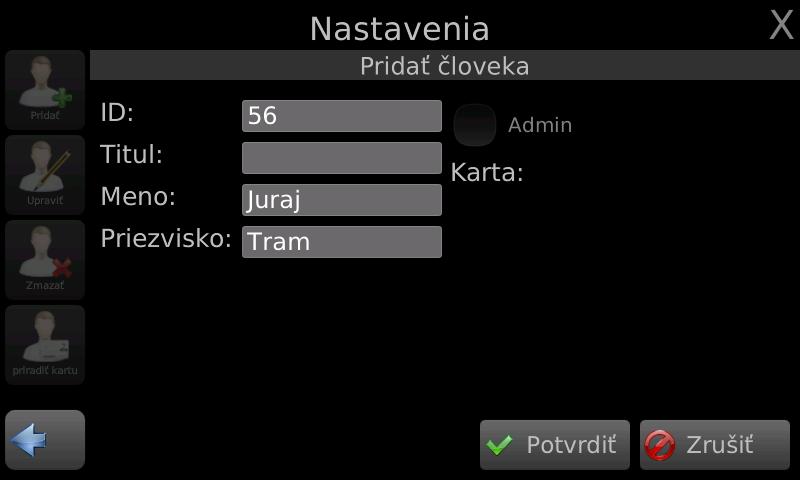 Pridať človeka cez STL.one